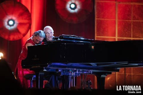 Lluís Llach i Marta Carrasco al Palau Sant Jordi